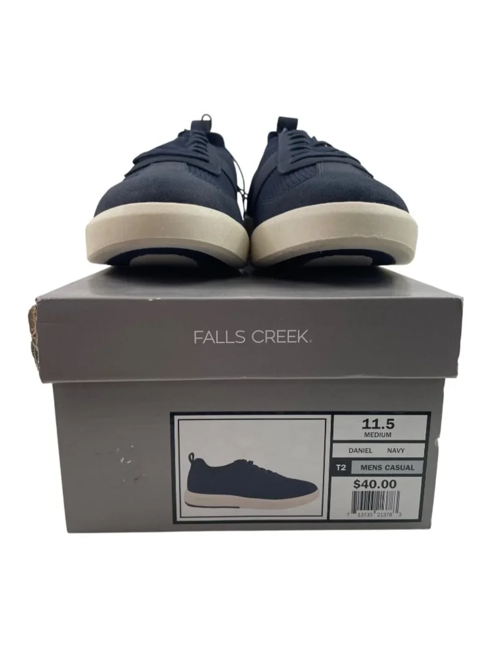 Falls Creek Daniel Mens Size 11.5 M Navy Blue Casual Shoes Sneakers
